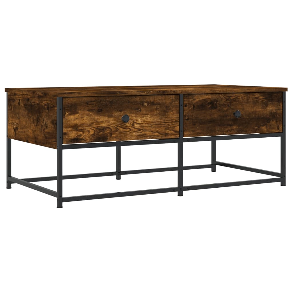 Coffee Table Smoked Oak 100x51x40 cm Engineered Wood