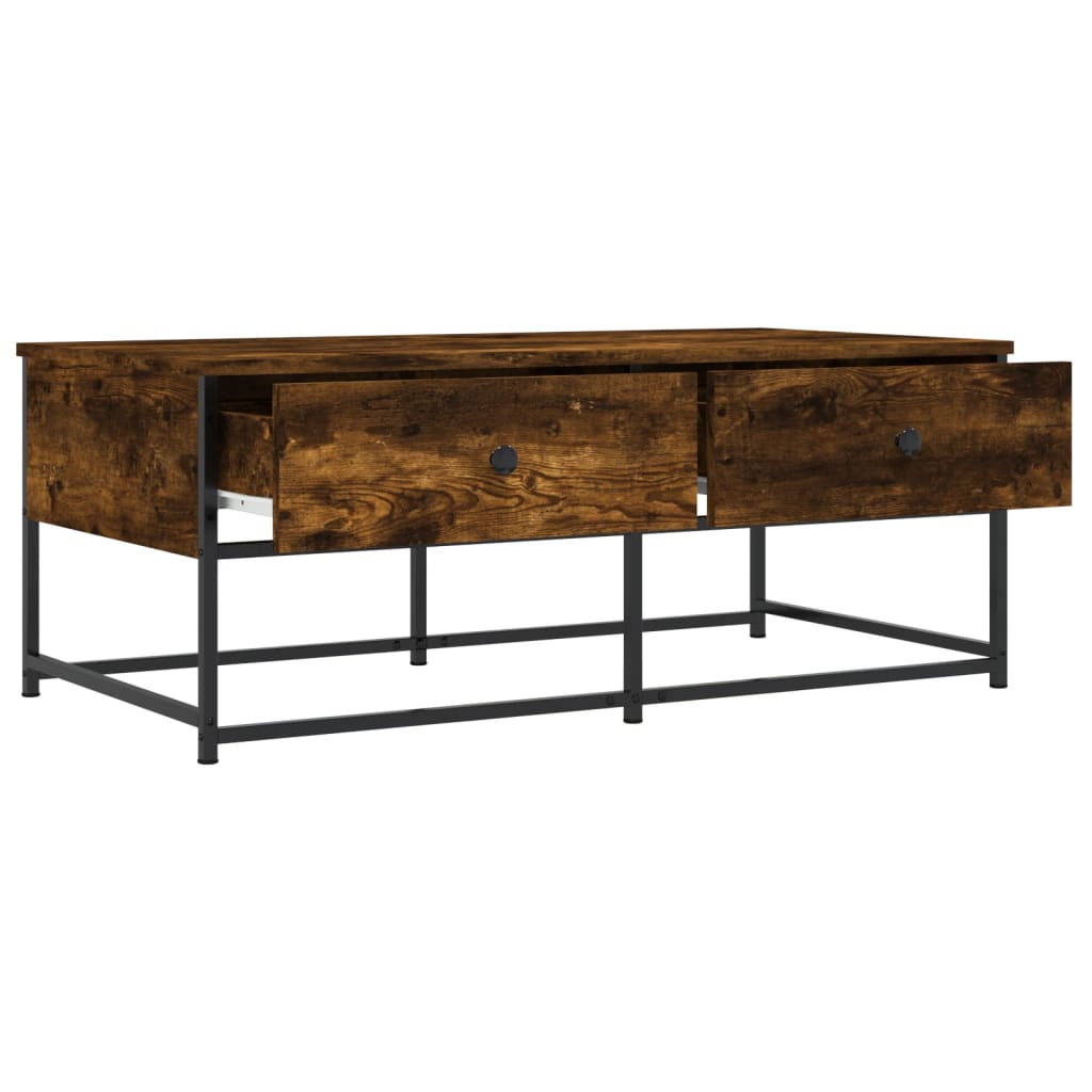 Coffee Table Smoked Oak 100x51x40 cm Engineered Wood