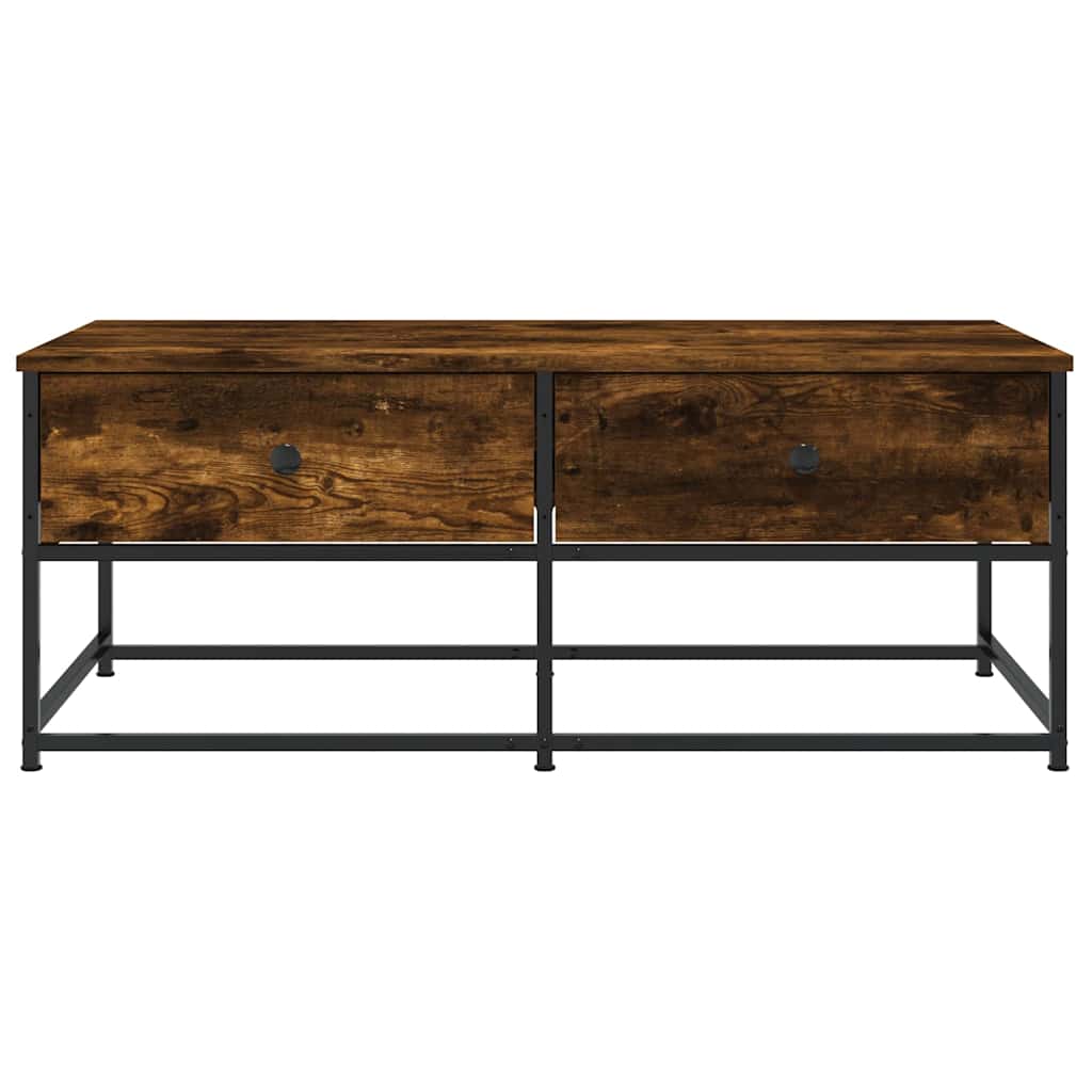 Coffee Table Smoked Oak 100x51x40 cm Engineered Wood