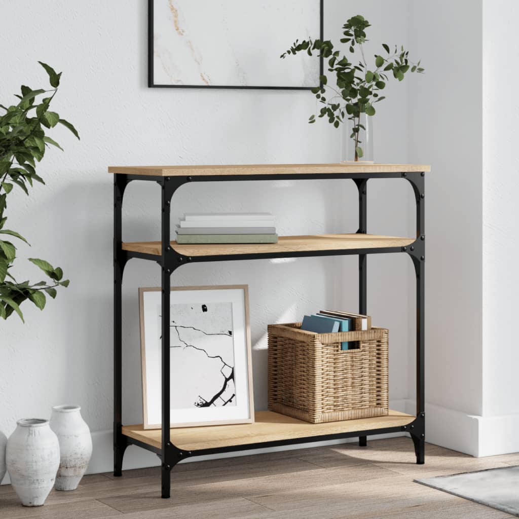 Console Table Sonoma Oak 75x29x75 cm Engineered Wood