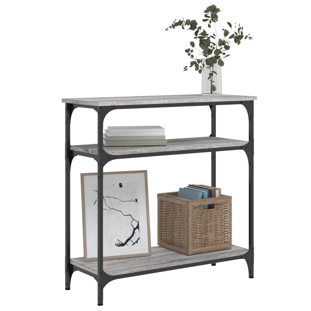 Console Table Grey Sonoma 75x29x75 cm Engineered Wood