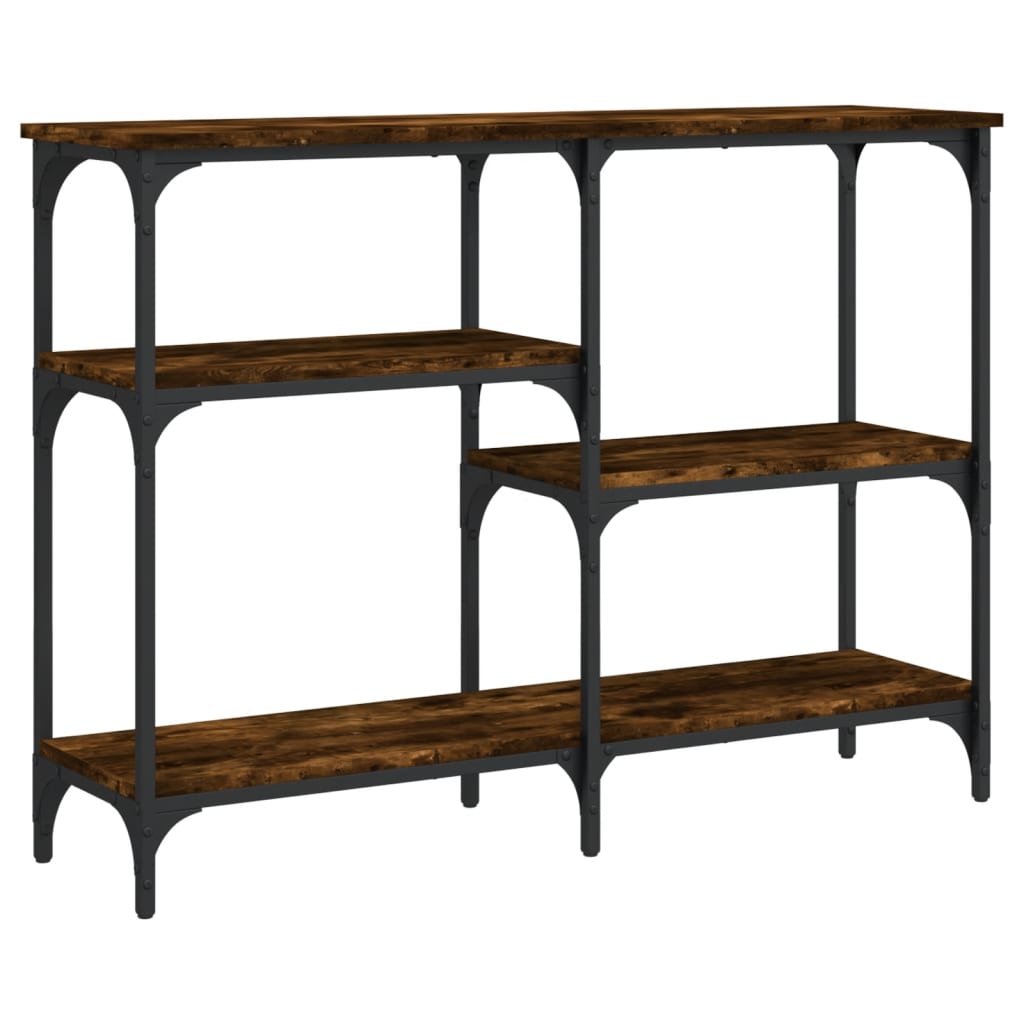 Console Table Smoked Oak 102x29x75 cm Engineered Wood