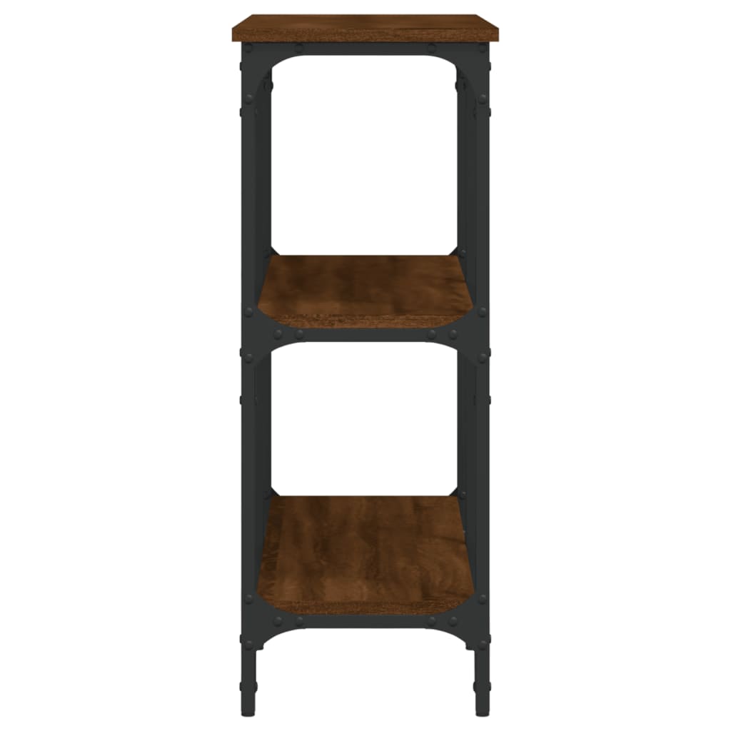 Console Table Brown Oak 100x29x75 cm Engineered Wood