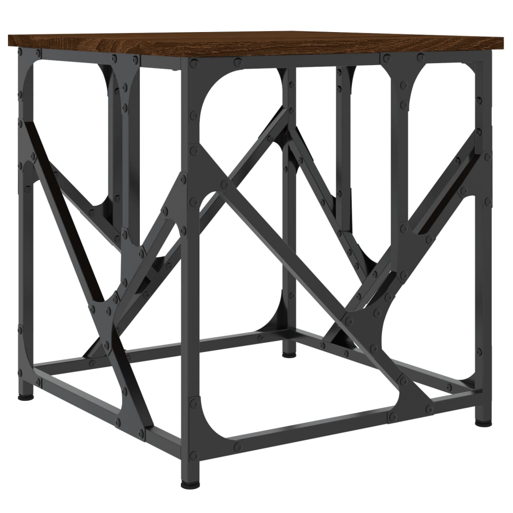 Coffee Table Brown Oak 45x45x47.5 cm Engineered Wood