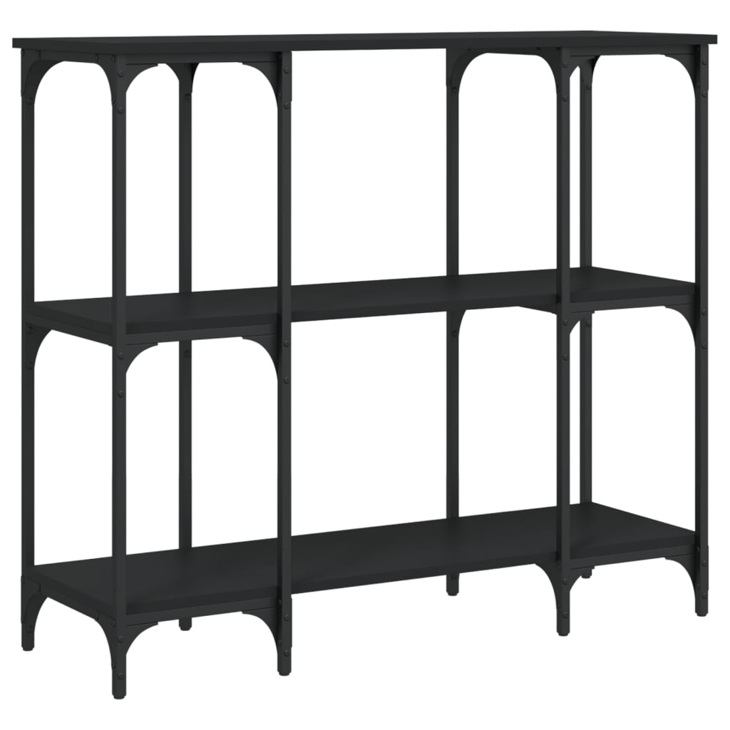 Console Table Black 102x35x90 cm Engineered Wood