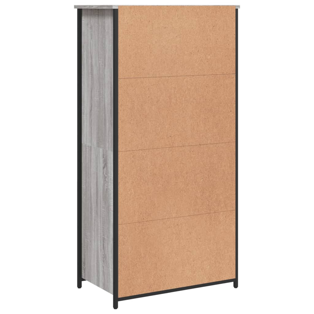 Modern Wooden Highboard Storage Cabinet Unit With 2 Doors & Open Shelves Wood