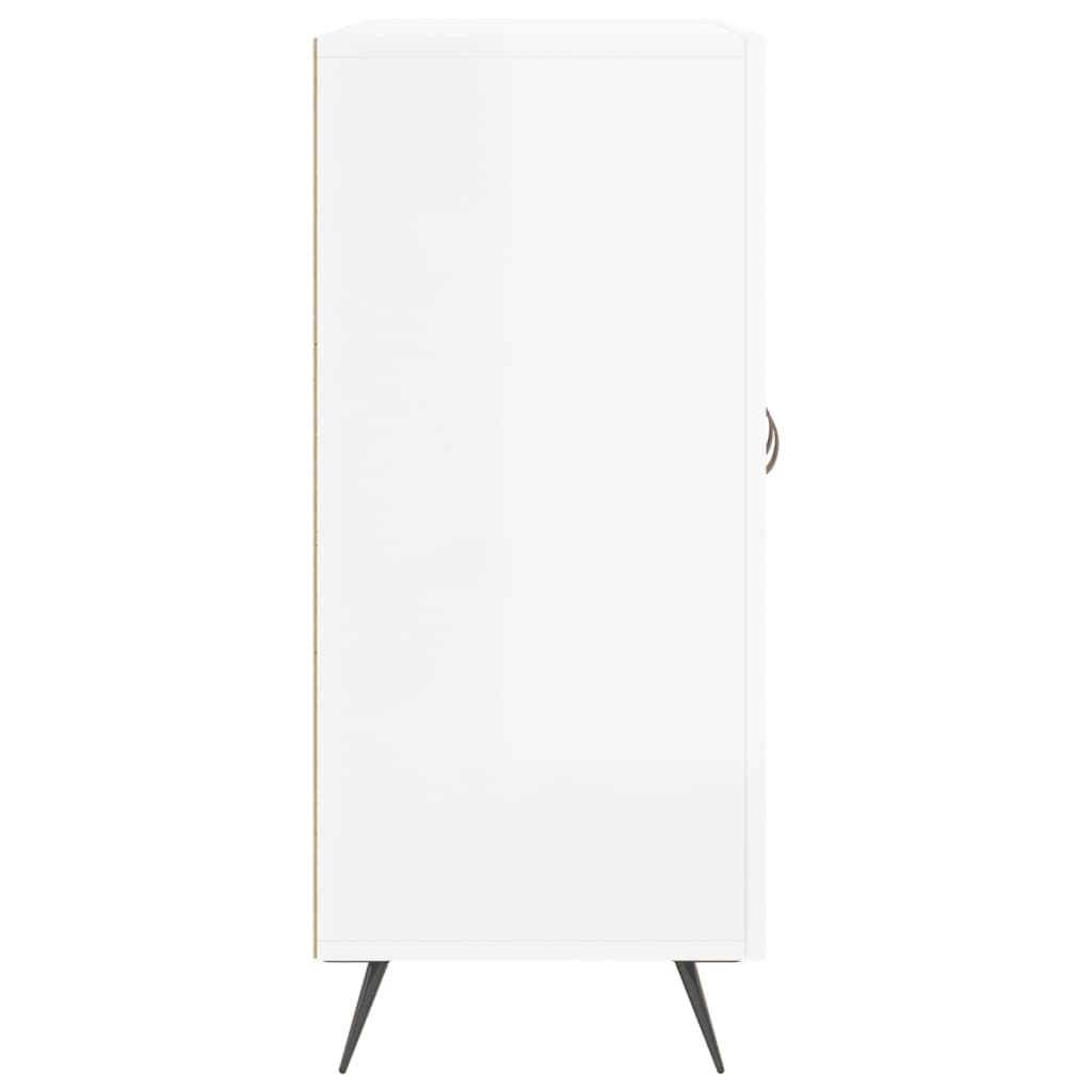 Sideboard High Gloss White 90x34x80 cm Engineered Wood