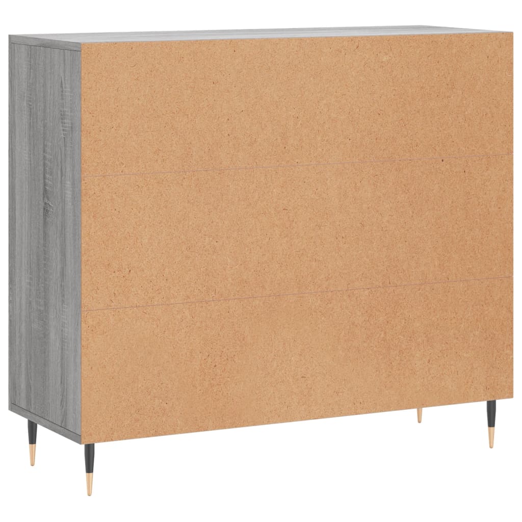 Sideboard Grey Sonoma 90x34x80 cm Engineered Wood