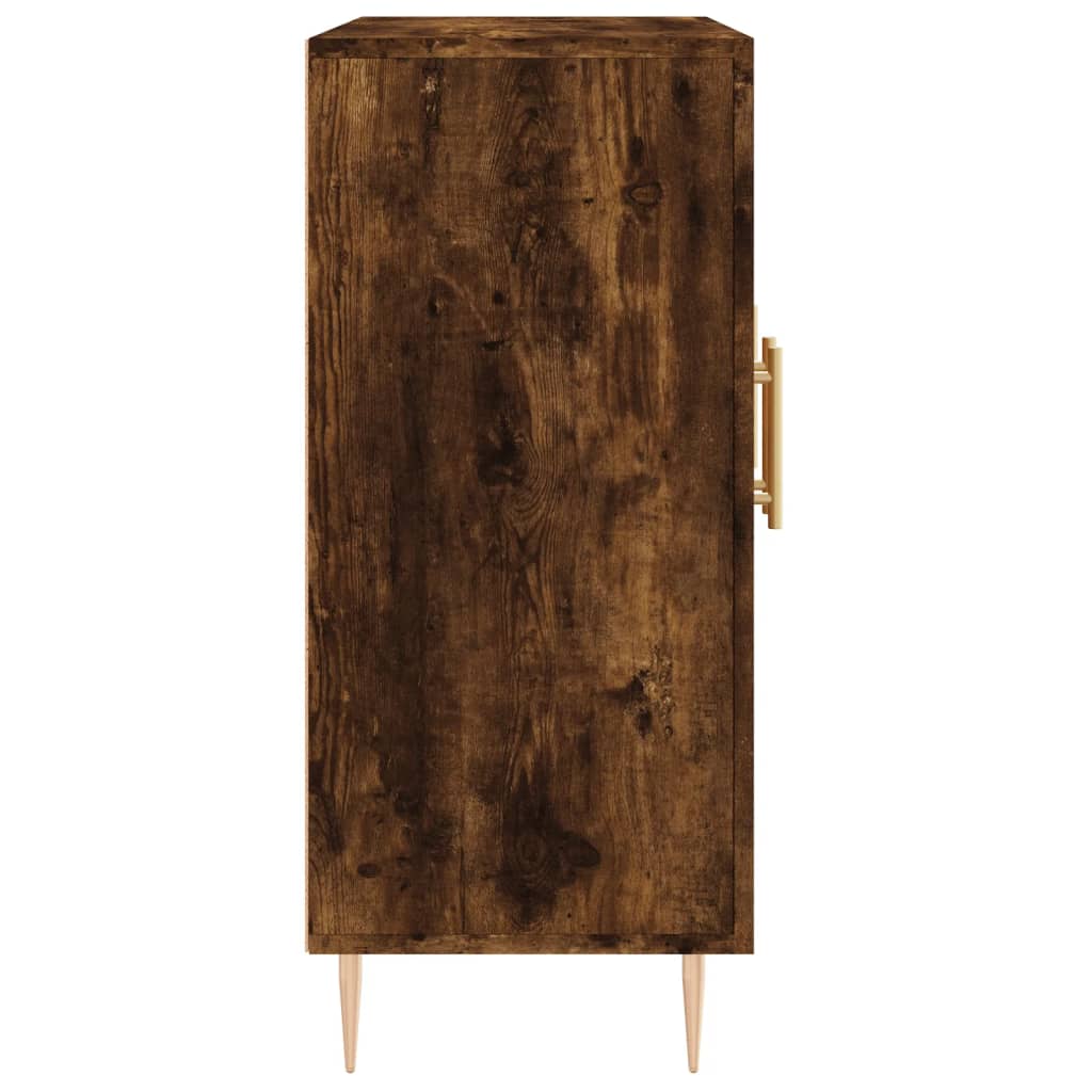 Sideboard Smoked Oak 90x34x80 cm Engineered Wood