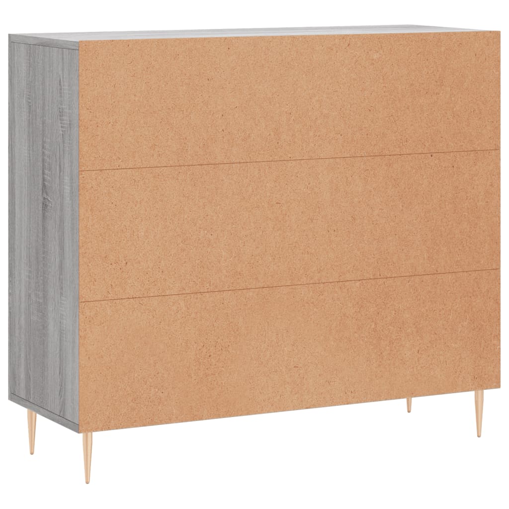 Sideboard Grey Sonoma 90x34x80 cm Engineered Wood