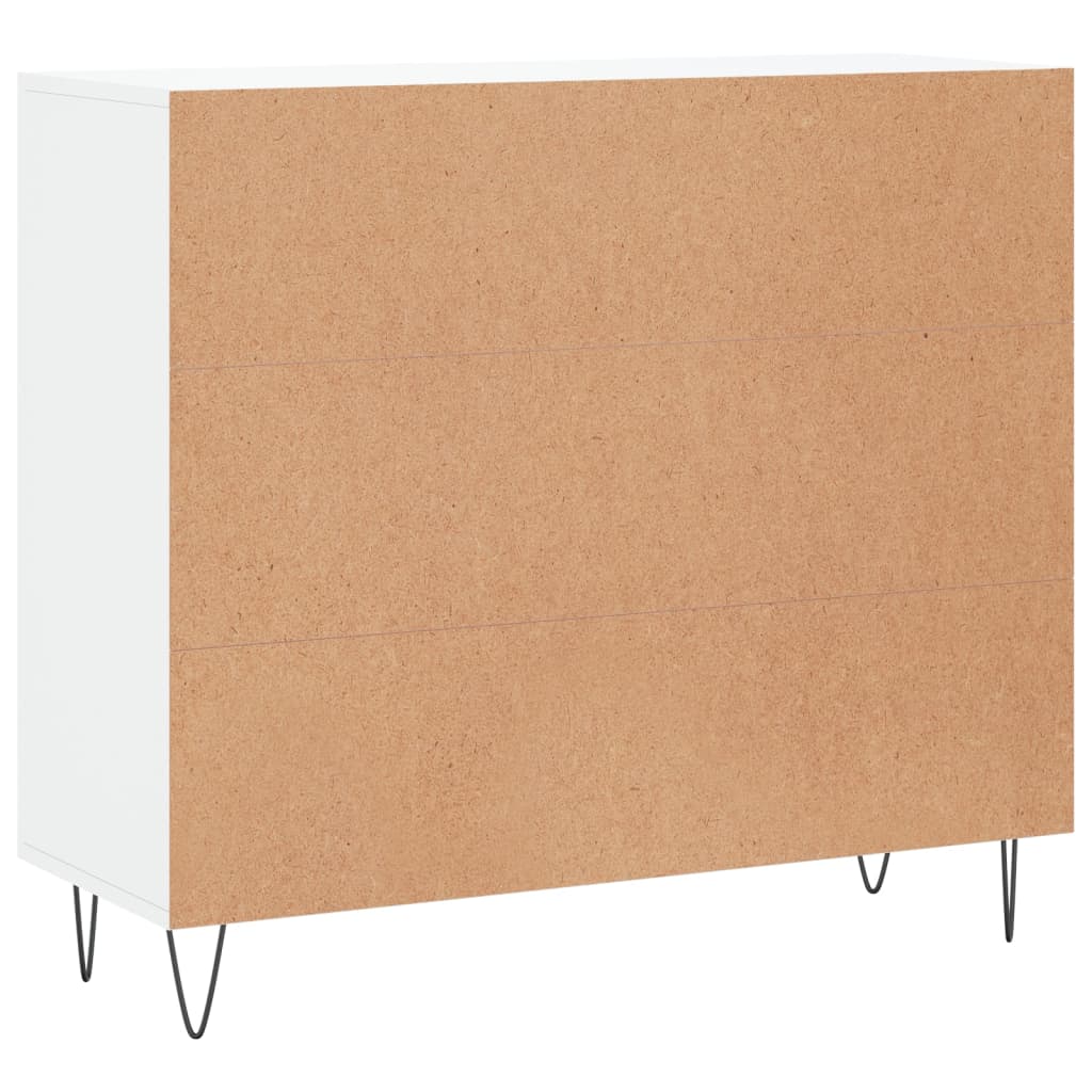 Sideboard White 90x34x80 cm Engineered Wood
