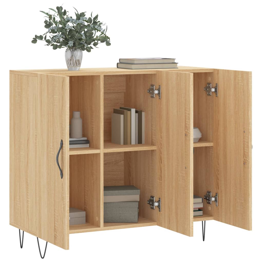 Sideboard Sonoma Oak 90x34x80 cm Engineered Wood
