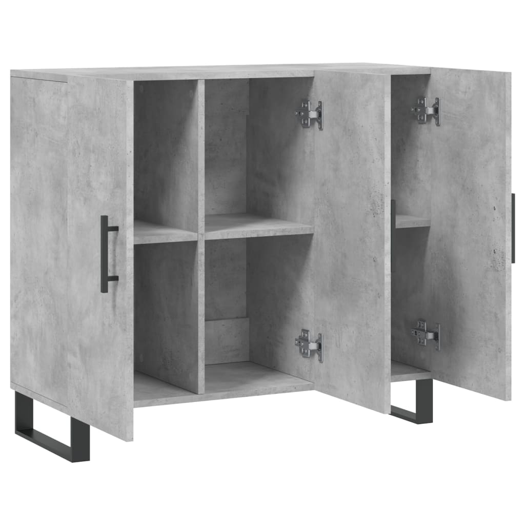 Sideboard Concrete Grey 90x34x80 cm Engineered Wood
