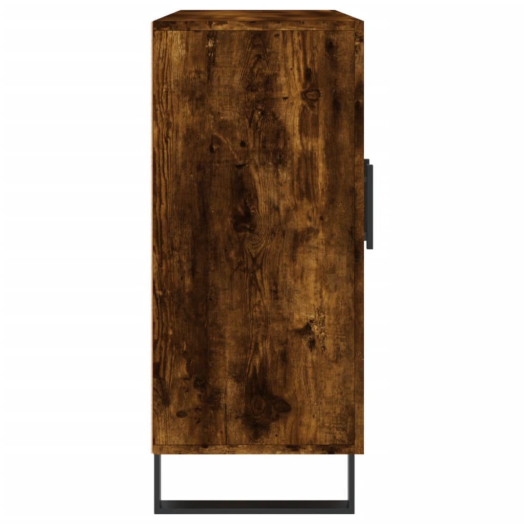 Sideboard Smoked Oak 90x34x80 cm Engineered Wood