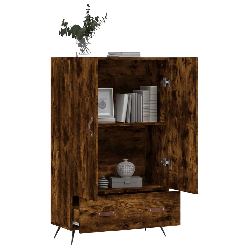 Highboard Smoked Oak 69.5x31x115 cm Engineered Wood
