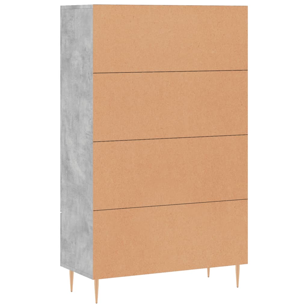 Highboard Concrete Grey 69.5x31x115 cm Engineered Wood