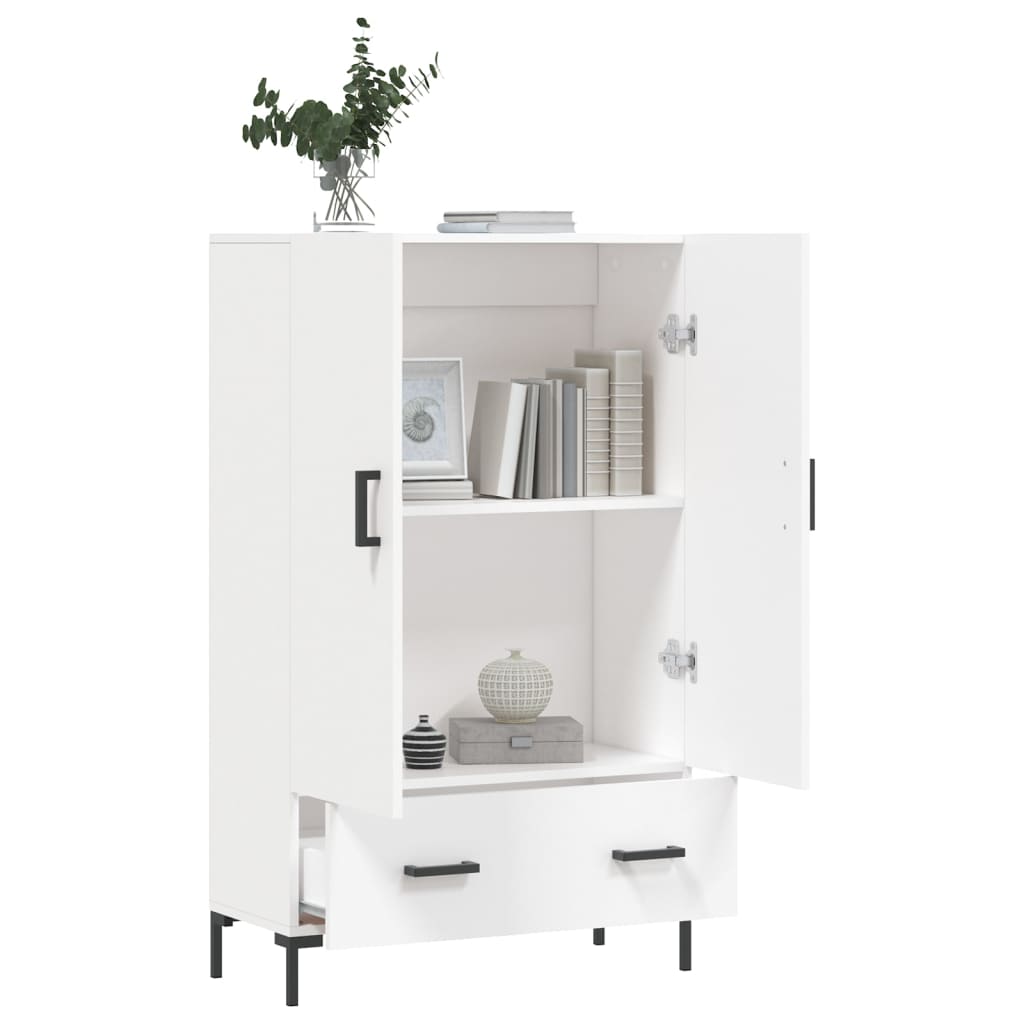 Highboard White 69.5x31x115 cm Engineered Wood