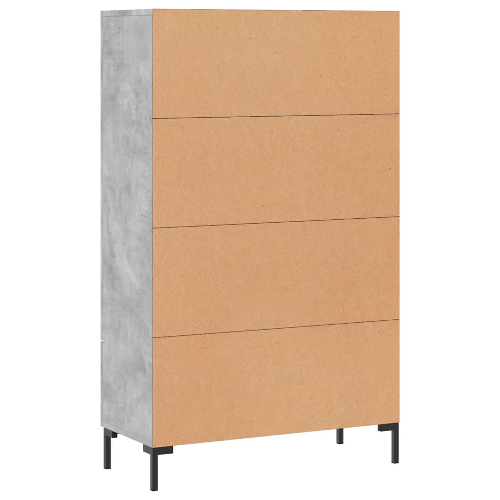 Highboard Concrete Grey 69.5x31x115 cm Engineered Wood