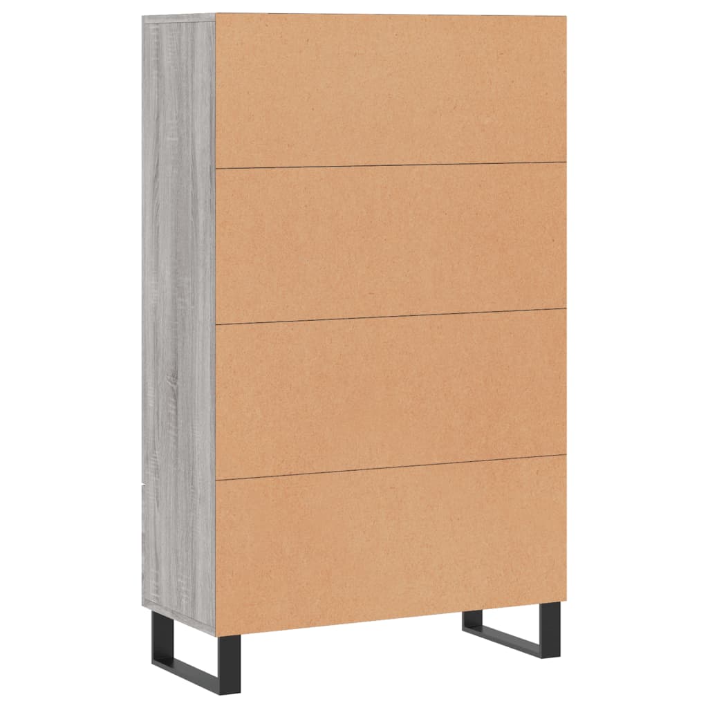 Highboard Grey Sonoma 69.5x31x115 cm Engineered Wood