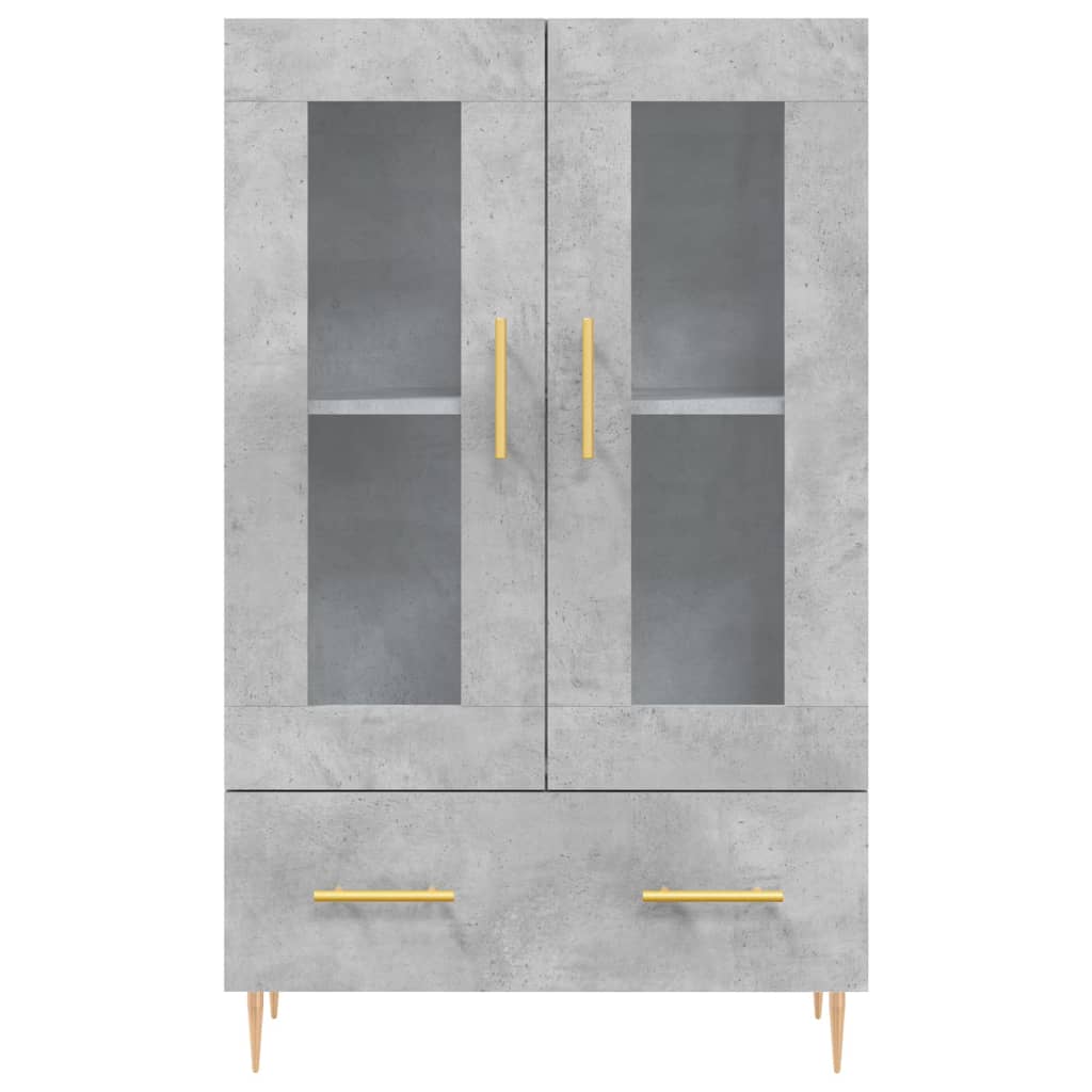 Highboard Concrete Grey 69.5x31x115 cm Engineered Wood