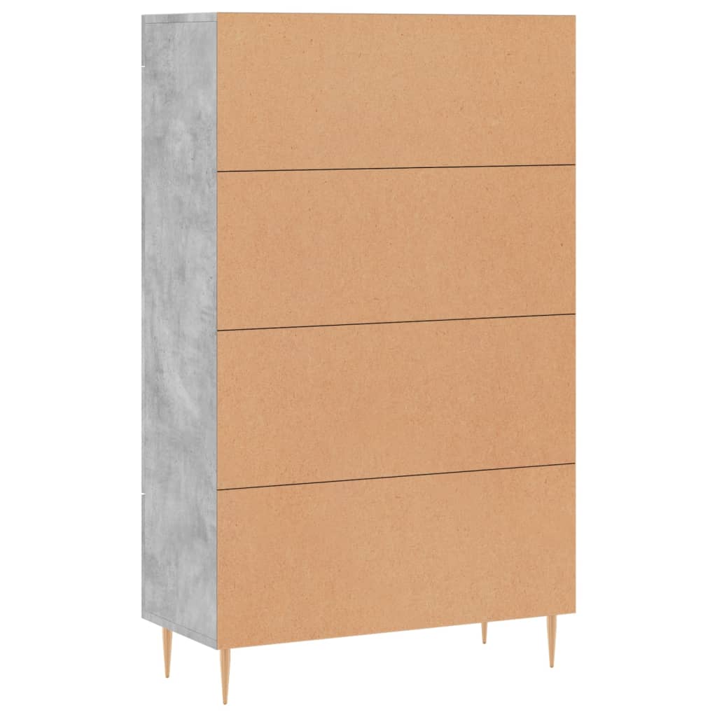 Highboard Concrete Grey 69.5x31x115 cm Engineered Wood