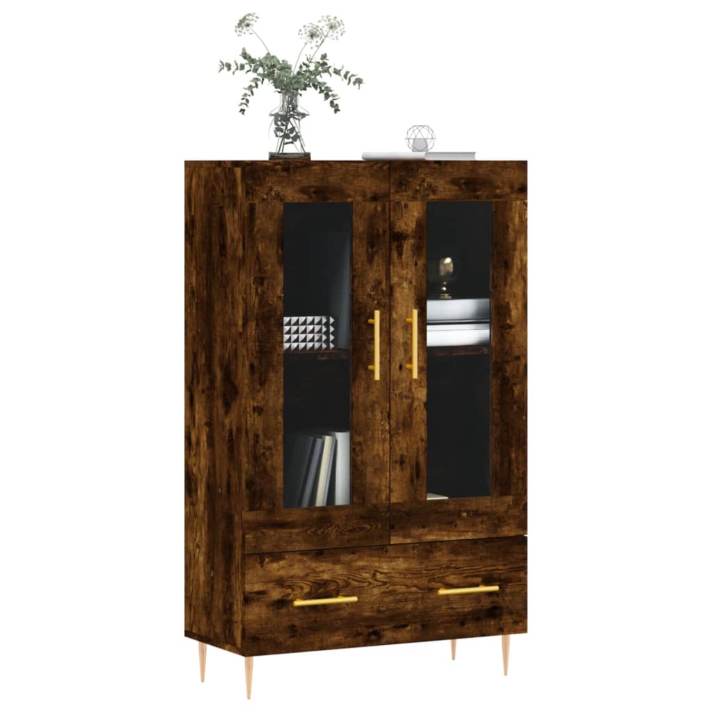 Highboard Smoked Oak 69.5x31x115 cm Engineered Wood