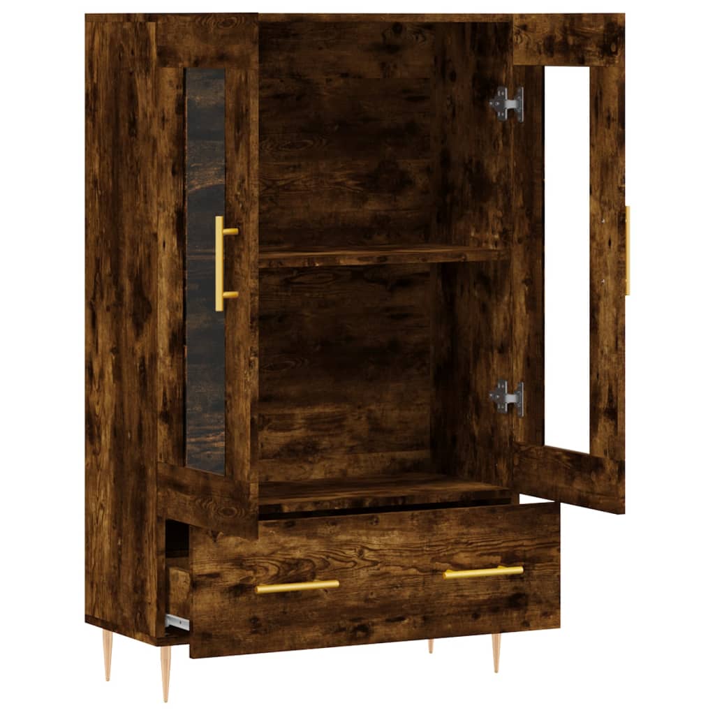 Highboard Smoked Oak 69.5x31x115 cm Engineered Wood