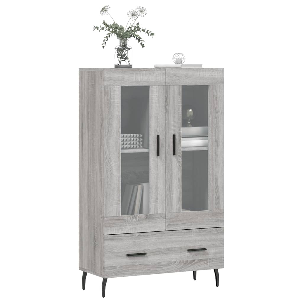 Highboard Grey Sonoma 69.5x31x115 cm Engineered Wood