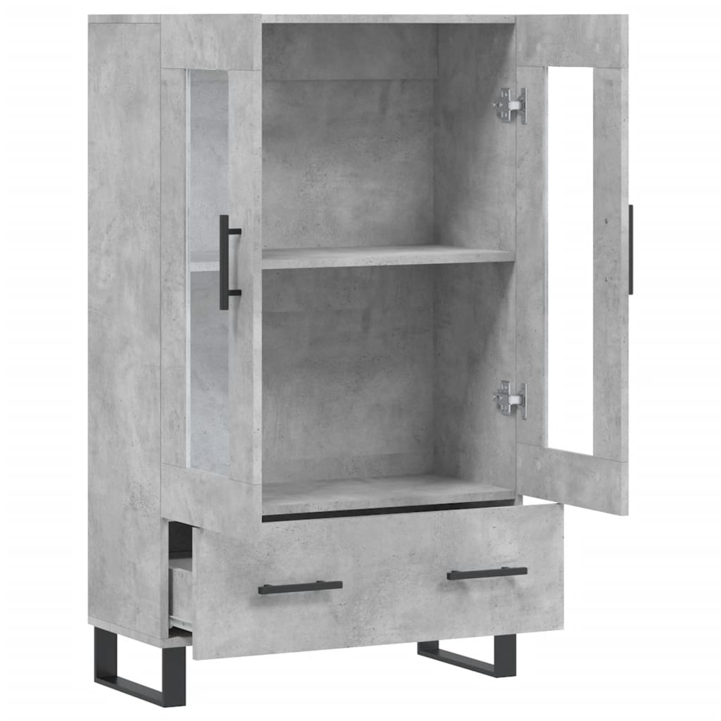 Highboard Concrete Grey 69.5x31x115 cm Engineered Wood