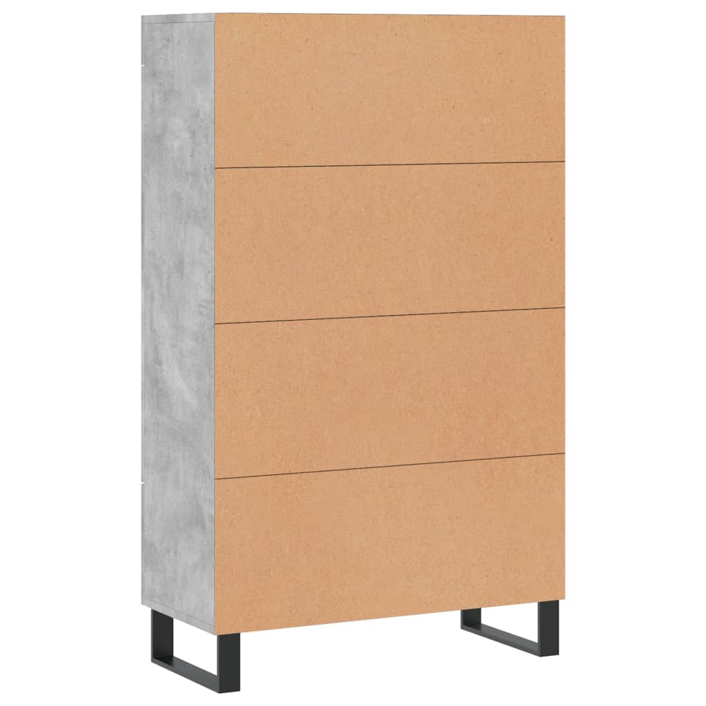 Highboard Concrete Grey 69.5x31x115 cm Engineered Wood