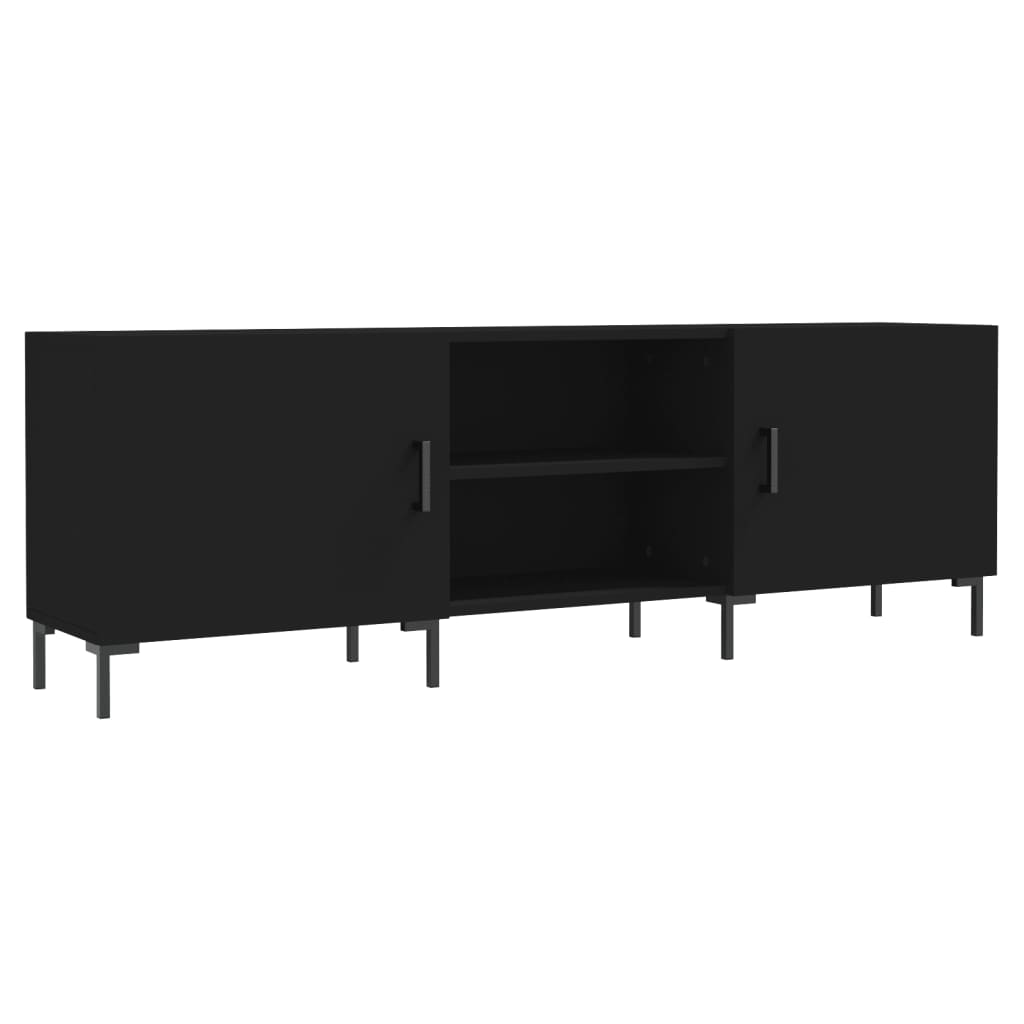 Modern Wooden TV Tele Stand Unit Media Cabinet With 2 Doors & Storage Shelf