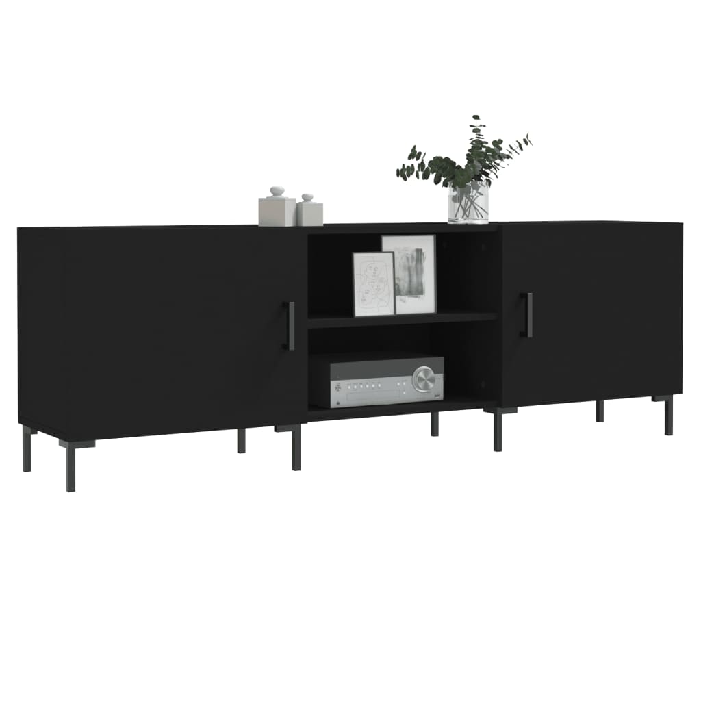 Modern Wooden TV Tele Stand Unit Media Cabinet With 2 Doors & Storage Shelf