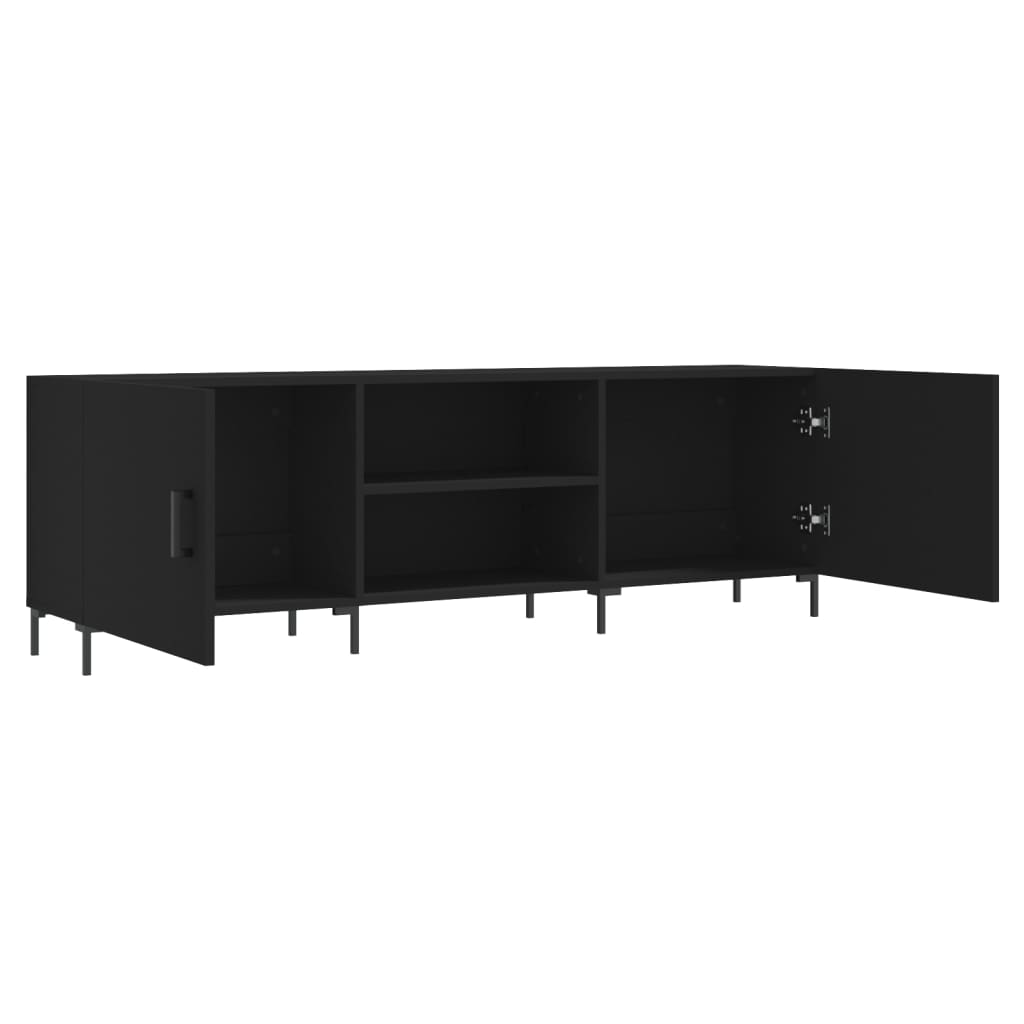 Modern Wooden TV Tele Stand Unit Media Cabinet With 2 Doors & Storage Shelf
