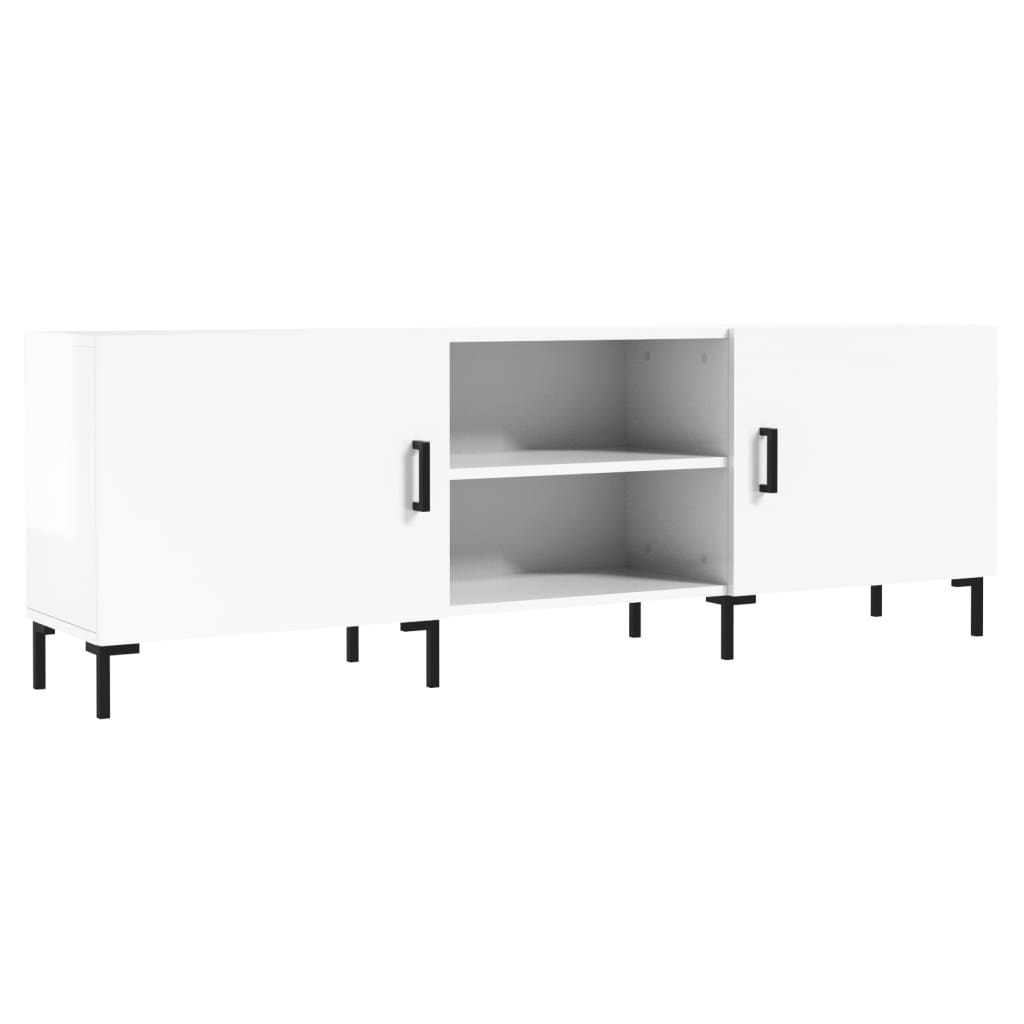 Modern Wooden TV Tele Stand Unit Media Cabinet With 2 Doors & Storage Shelf