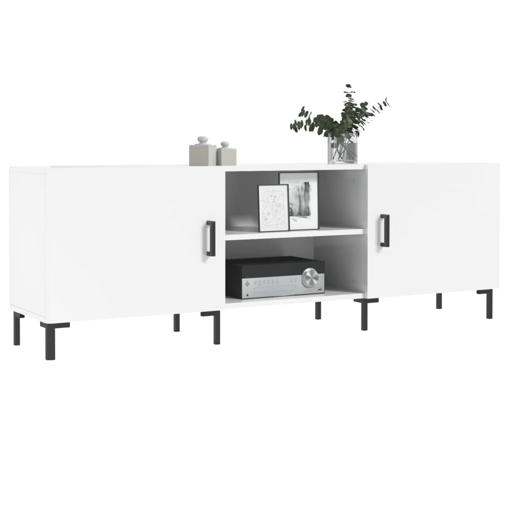 Modern Wooden TV Tele Stand Unit Media Cabinet With 2 Doors & Storage Shelf
