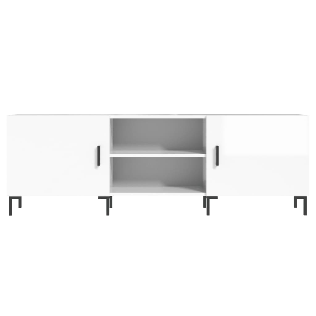 Modern Wooden TV Tele Stand Unit Media Cabinet With 2 Doors & Storage Shelf