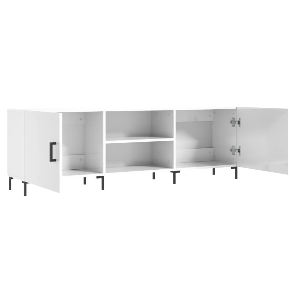 Modern Wooden TV Tele Stand Unit Media Cabinet With 2 Doors & Storage Shelf