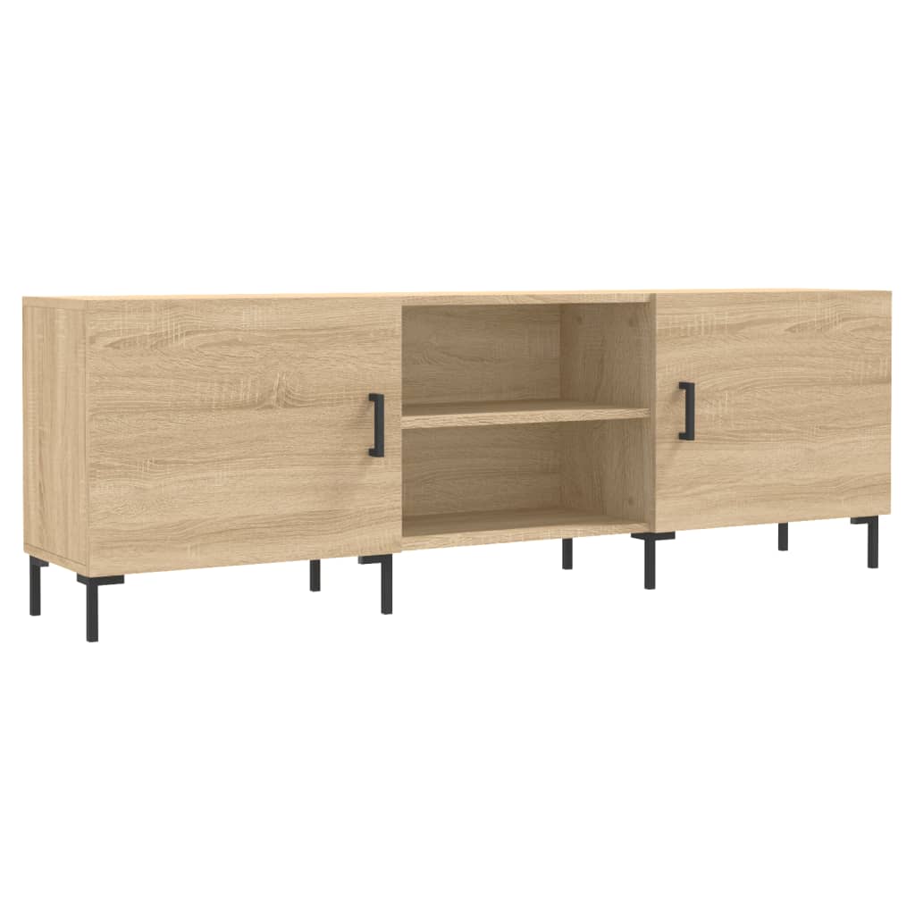 Modern Wooden TV Tele Stand Unit Media Cabinet With 2 Doors & Storage Shelf