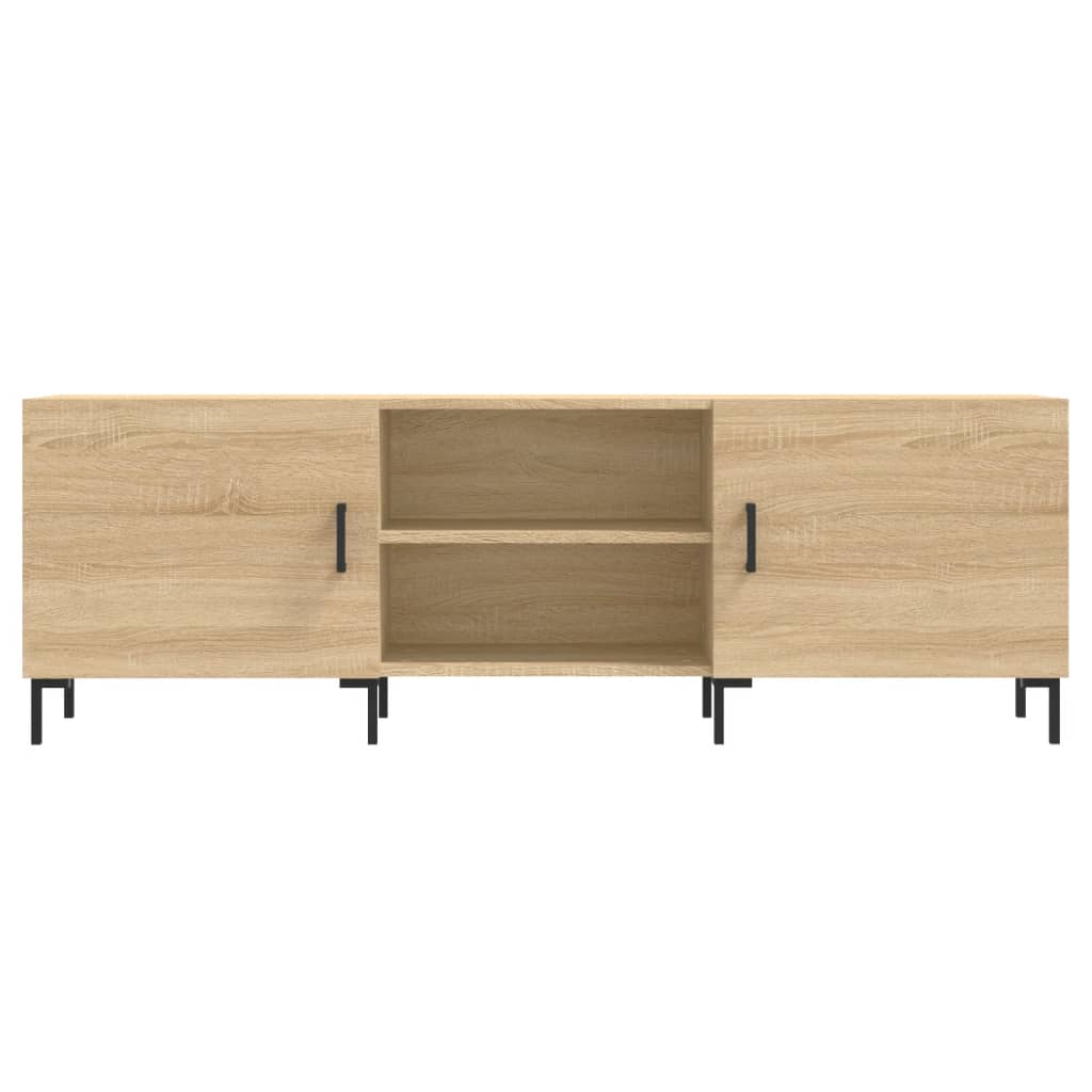 Modern Wooden TV Tele Stand Unit Media Cabinet With 2 Doors & Storage Shelf