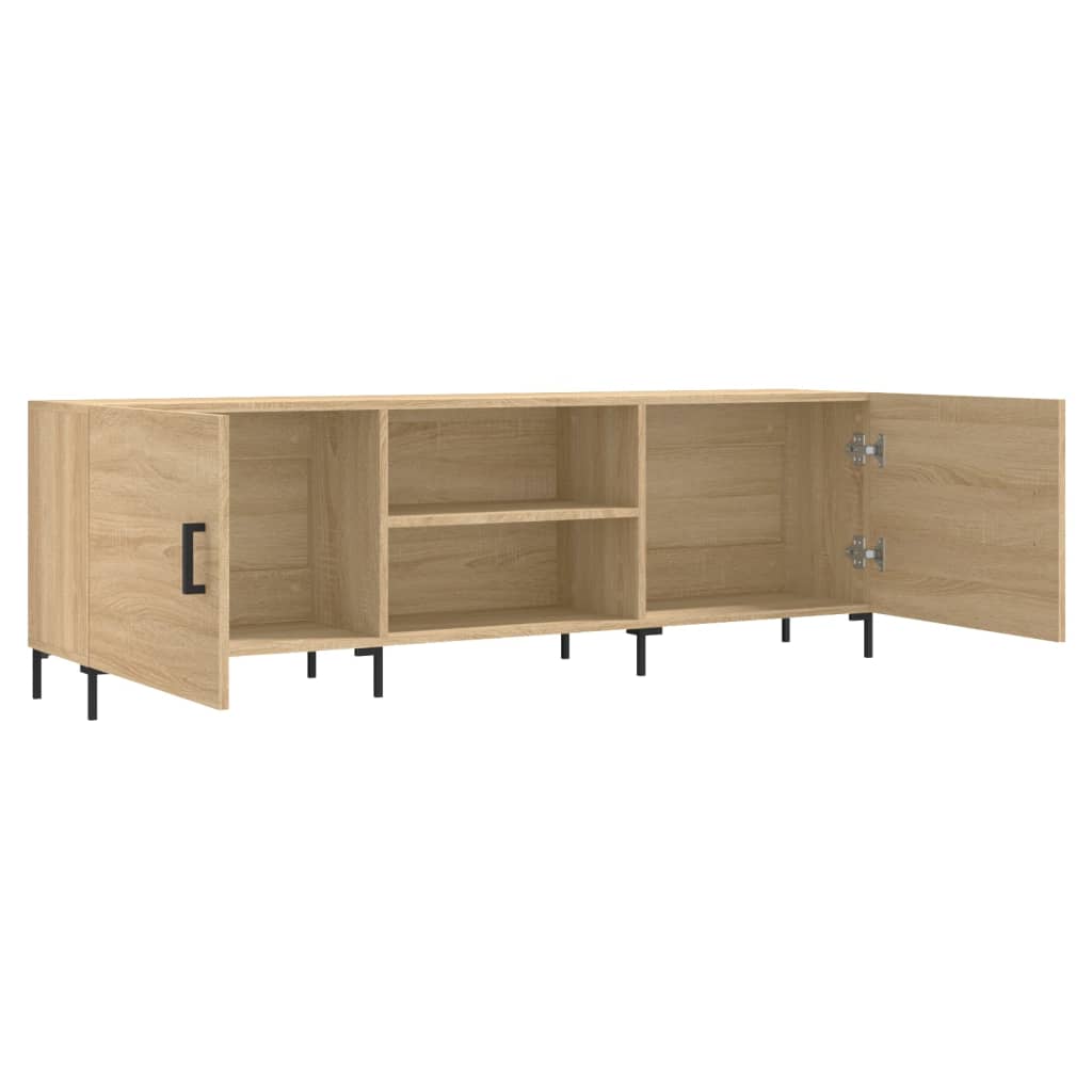 Modern Wooden TV Tele Stand Unit Media Cabinet With 2 Doors & Storage Shelf
