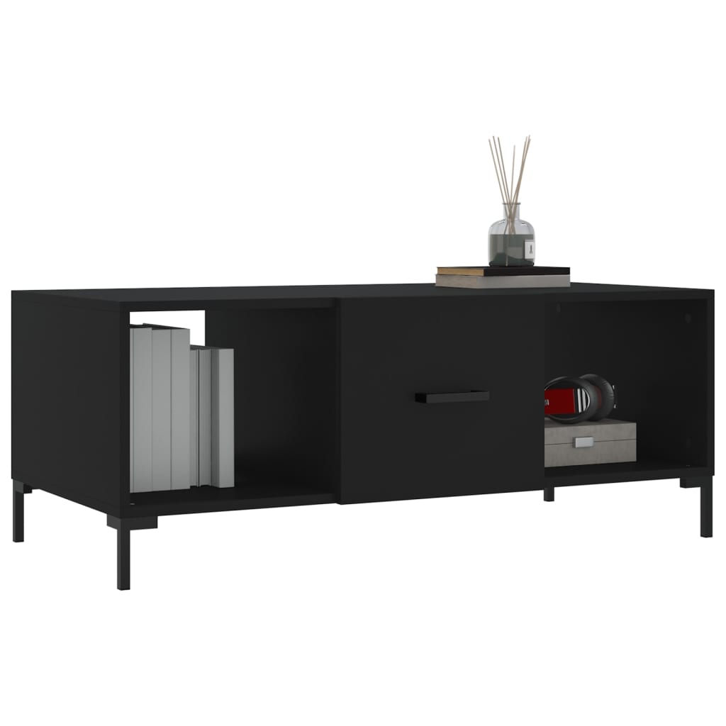 Coffee Table Black 102x50x40 cm Engineered Wood
