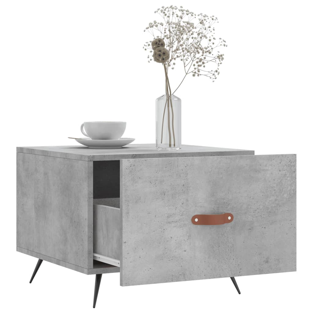 Coffee Table Concrete Grey 50x50x40 cm Engineered Wood