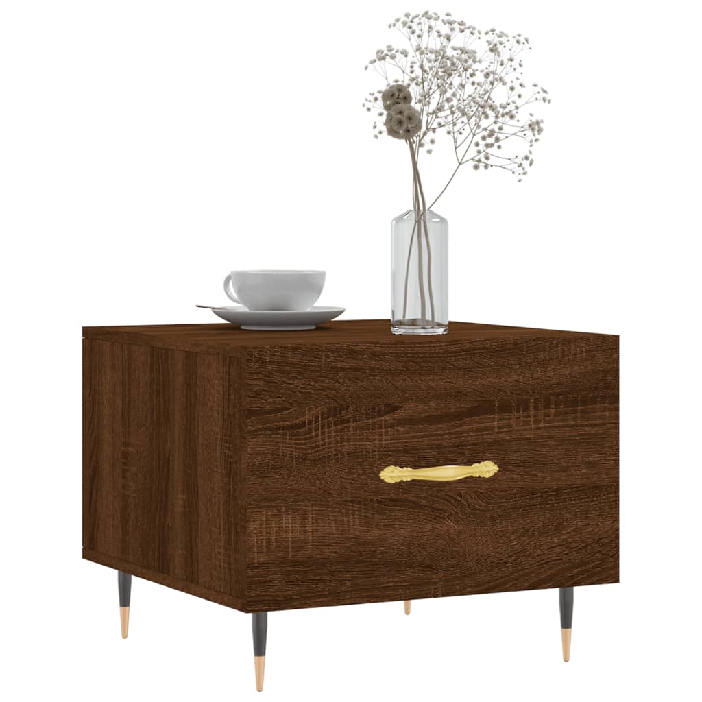 Coffee Tables 2 pcs Brown Oak 50x50x40 cm Engineered Wood