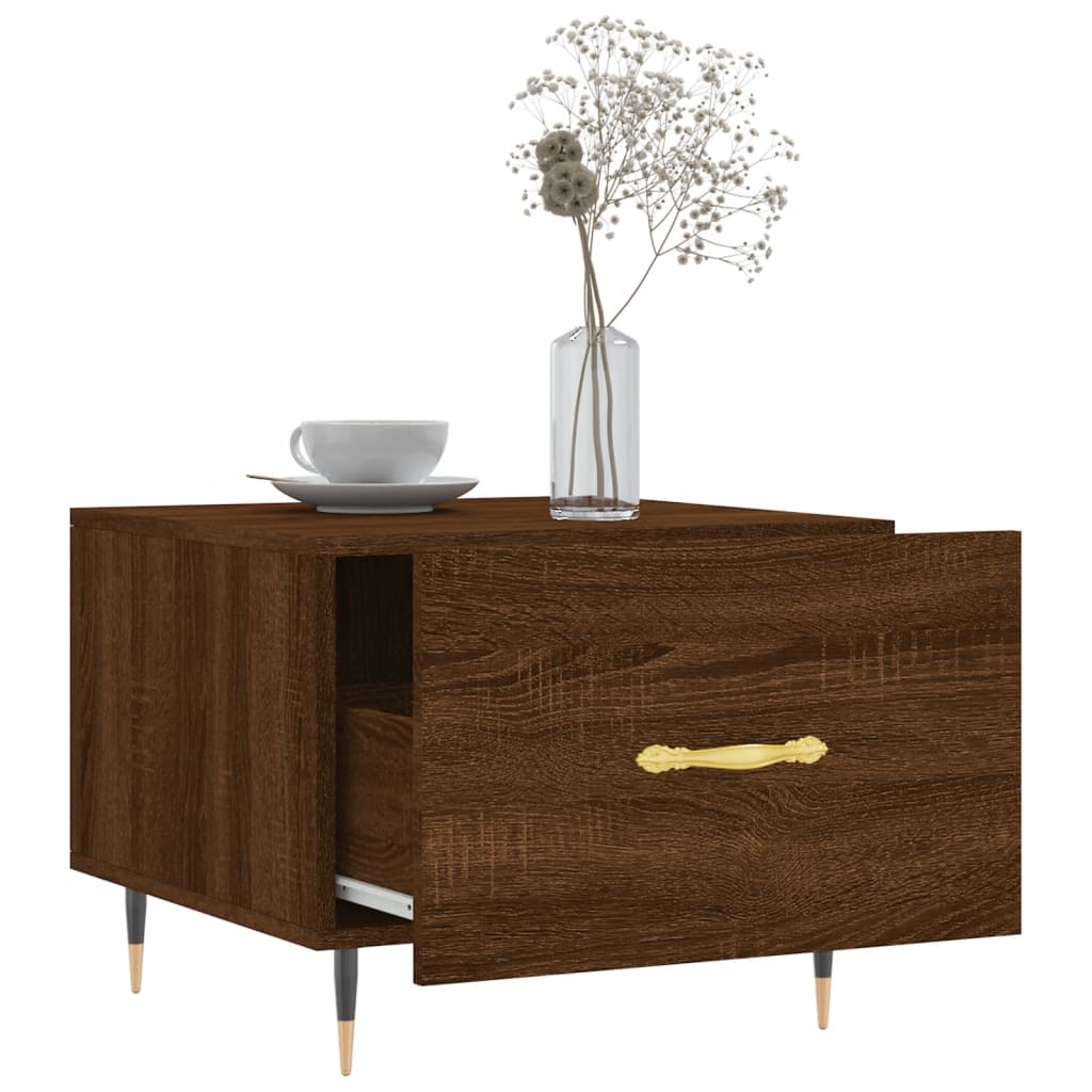 Coffee Tables 2 pcs Brown Oak 50x50x40 cm Engineered Wood