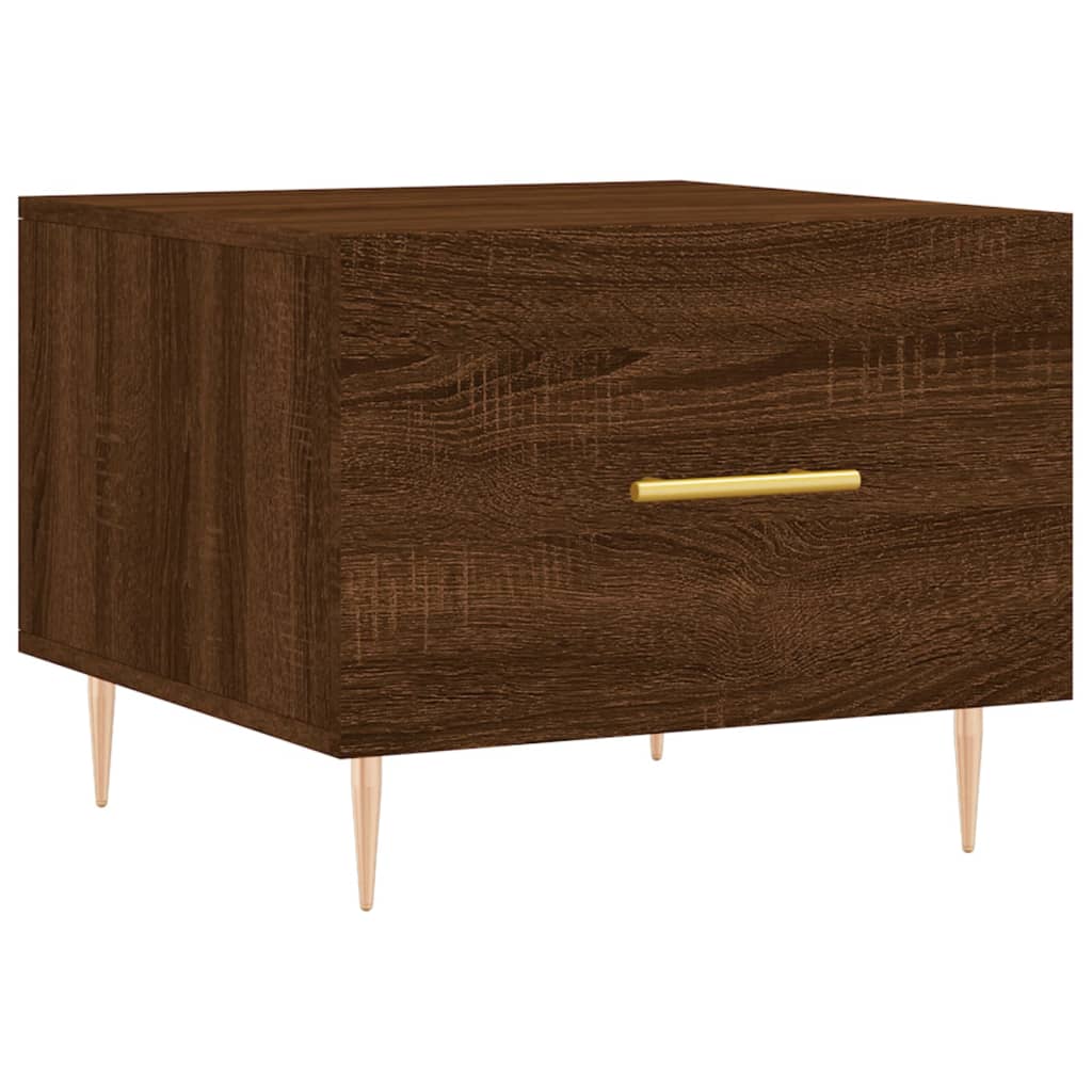 Coffee Table Brown Oak 50x50x40 cm Engineered Wood
