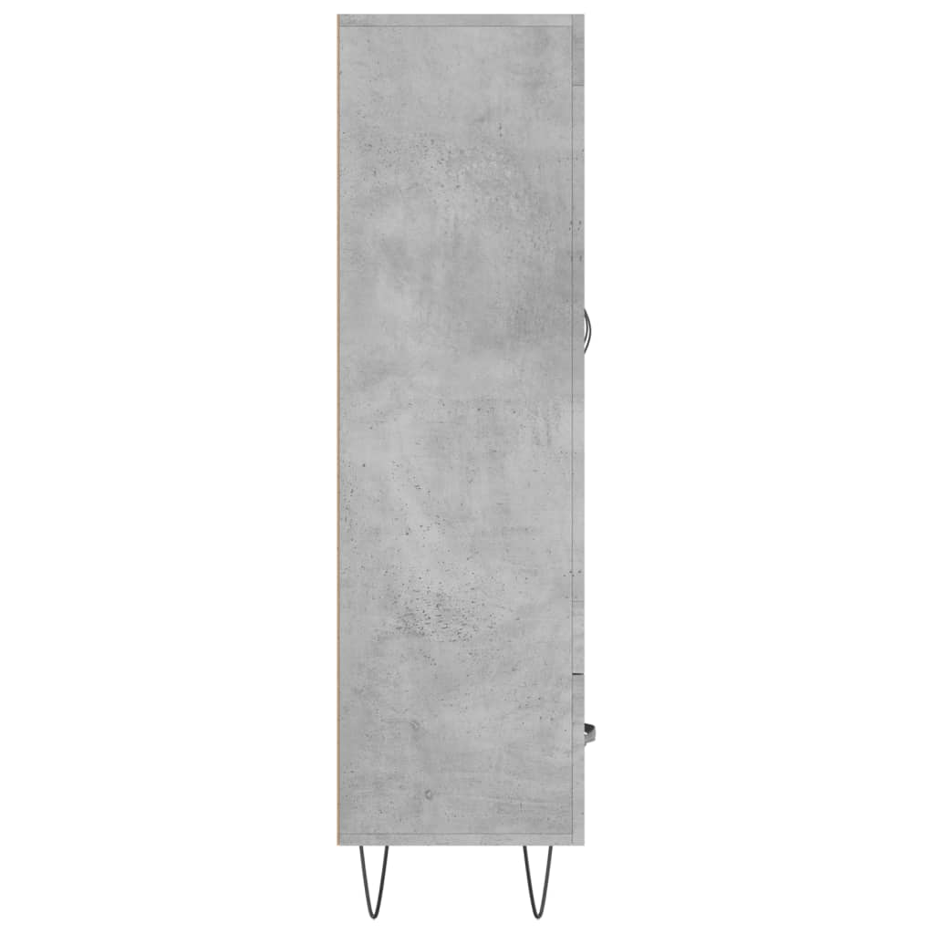 Modern Wooden Highboard Storage Cabinet Unit With Lower Drawer & 2 Doors Wood