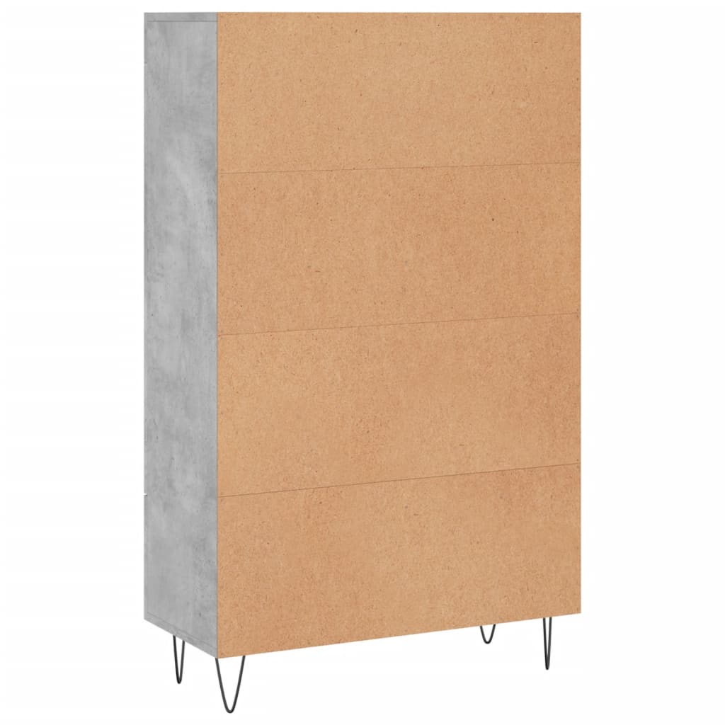 Modern Wooden Highboard Storage Cabinet Unit With Lower Drawer & 2 Doors Wood