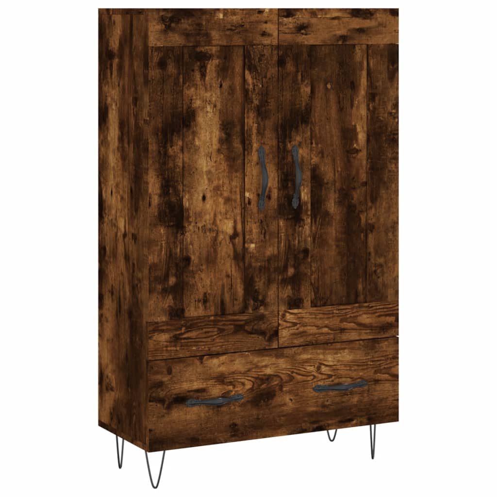 Modern Wooden Highboard Storage Cabinet Unit With Lower Drawer & 2 Doors Wood