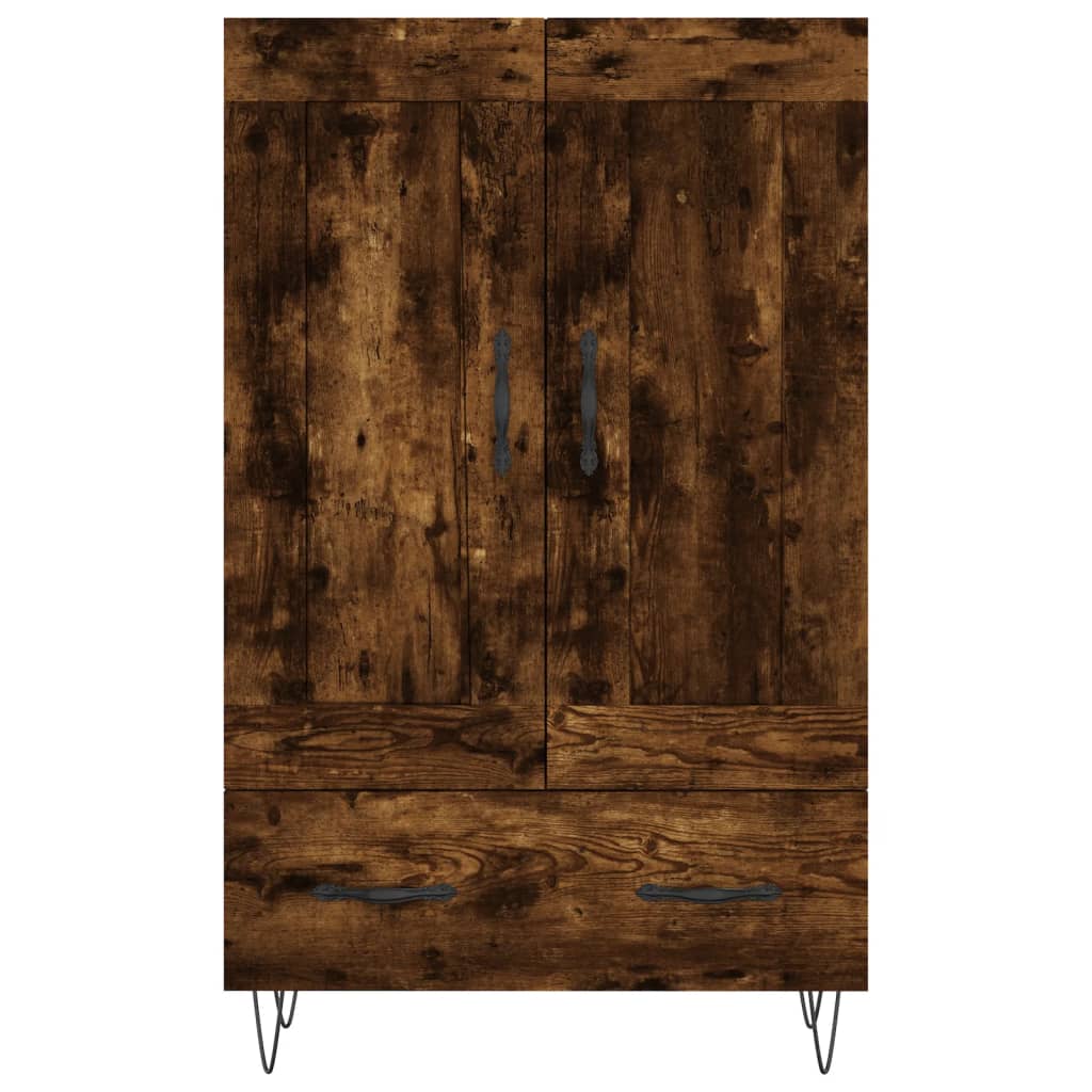 Modern Wooden Highboard Storage Cabinet Unit With Lower Drawer & 2 Doors Wood
