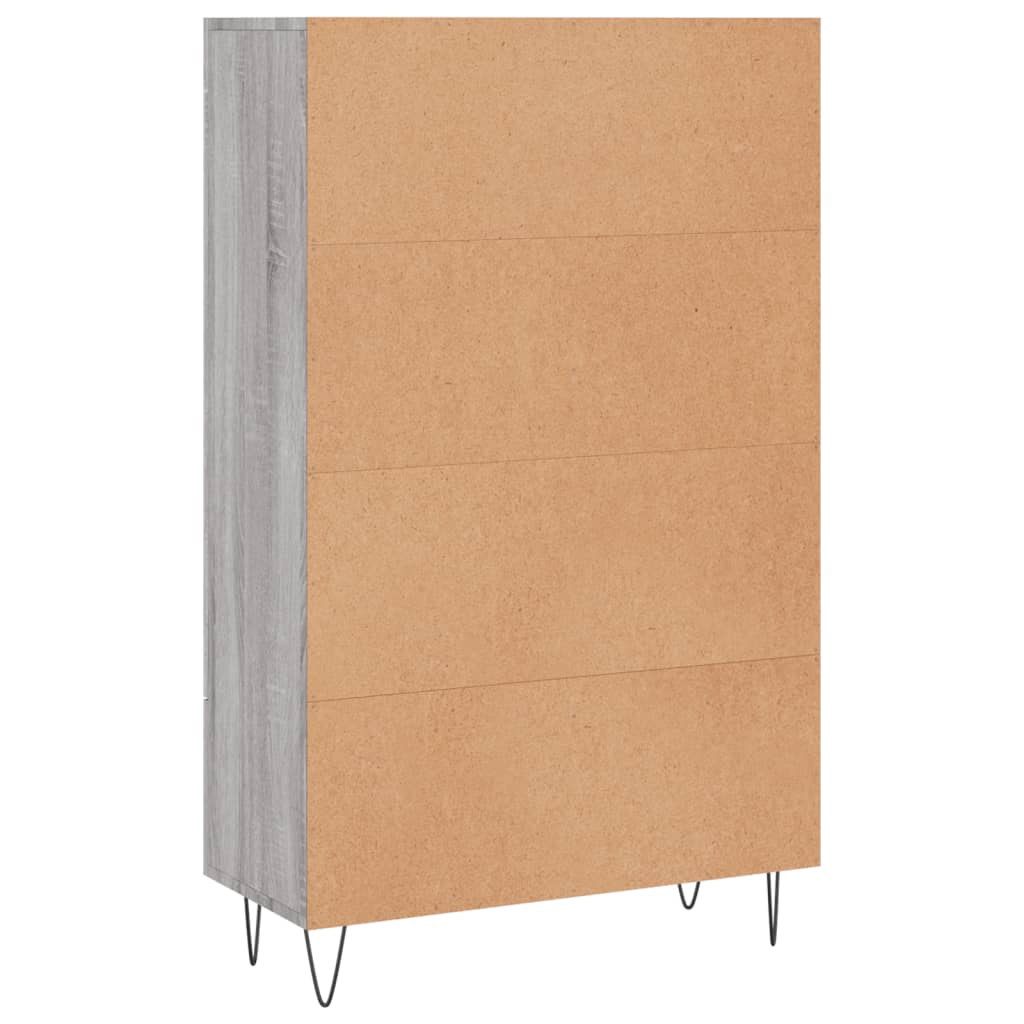 Modern Wooden Highboard Storage Cabinet Unit With Lower Drawer & 2 Doors Wood